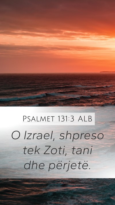 Psalmet 131:3 ALB Bible Verse Image