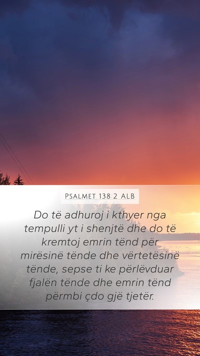 Psalmet 138:2 ALB Bible Verse Image