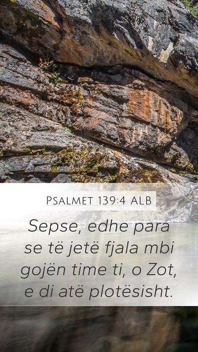 Psalmet 139:4 ALB Bible Verse Image