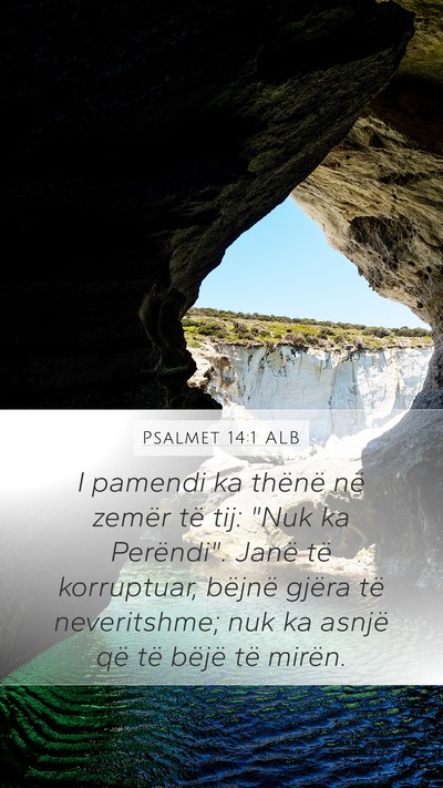 Psalmet 14:1 ALB Bible Verse Image