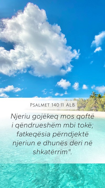 Psalmet 140:11 ALB Bible Verse Image