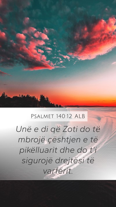 Psalmet 140:12 ALB Bible Verse Image