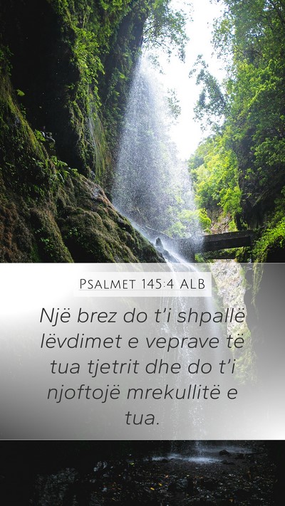 Psalmet 145:4 ALB Bible Verse Image