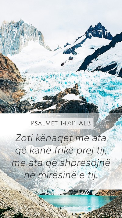 Psalmet 147:11 ALB Bible Verse Image