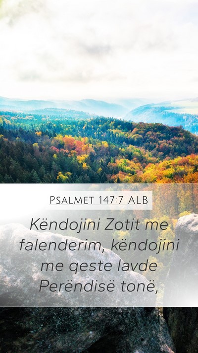 Psalmet 147:7 ALB Bible Verse Image