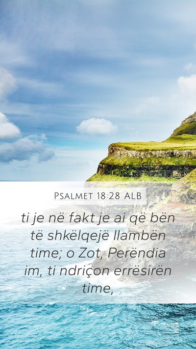 Psalmet 18:28 ALB Bible Verse Image
