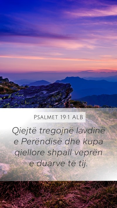 Psalmet 19:1 ALB Bible Verse Image