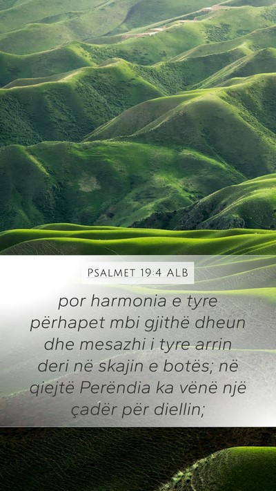Psalmet 19:4 ALB Bible Verse Image