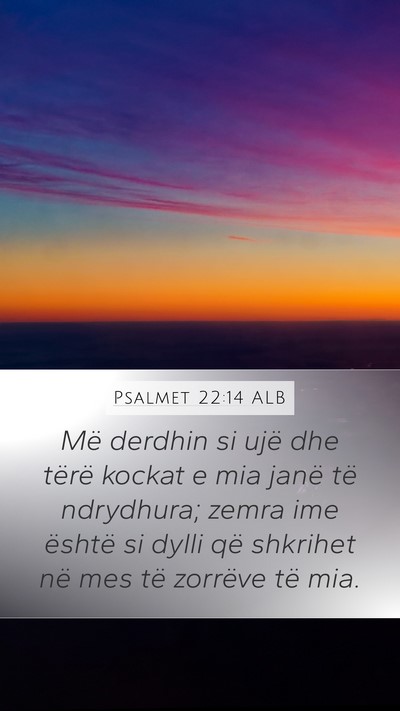 Psalmet 22:14 ALB Bible Verse Image