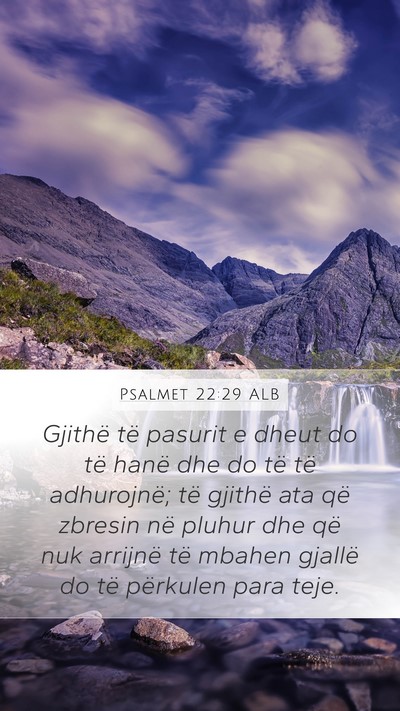 Psalmet 22:29 ALB Bible Verse Image