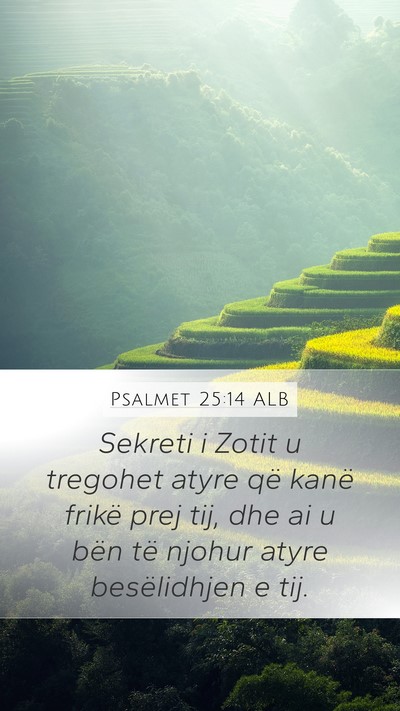 Psalmet 25:14 ALB Bible Verse Image