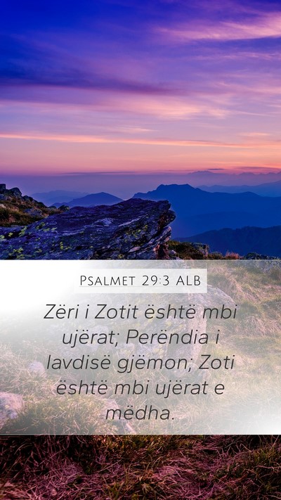Psalmet 29:3 ALB Bible Verse Image