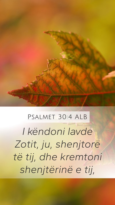 Psalmet 30:4 ALB Bible Verse Image