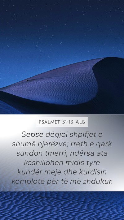 Psalmet 31:13 ALB Bible Verse Image