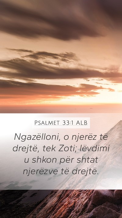 Psalmet 33:1 ALB Bible Verse Image