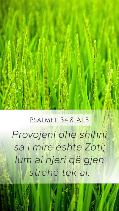 Psalmet 34:8 ALB Bible Verse Image