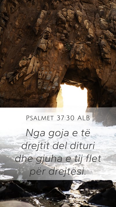 Psalmet 37:30 ALB Bible Verse Image