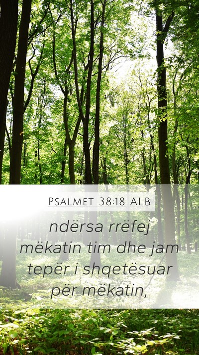 Psalmet 38:18 ALB Bible Verse Image