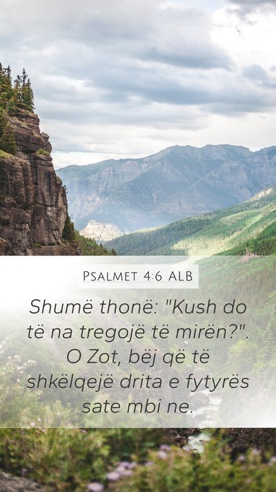 Psalmet 4:6 ALB Bible Verse Image