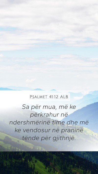 Psalmet 41:12 ALB Bible Verse Image