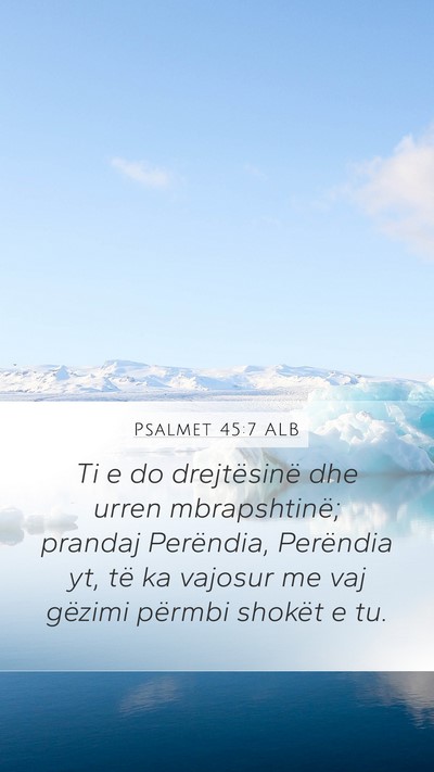 Psalmet 45:7 ALB Bible Verse Image