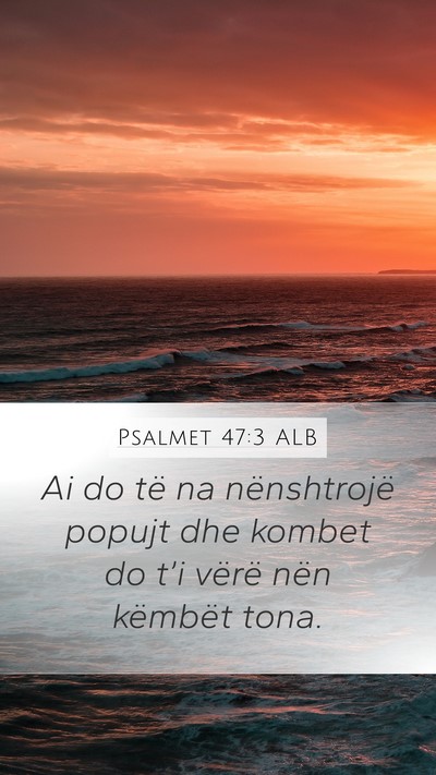 Psalmet 47:3 ALB Bible Verse Image