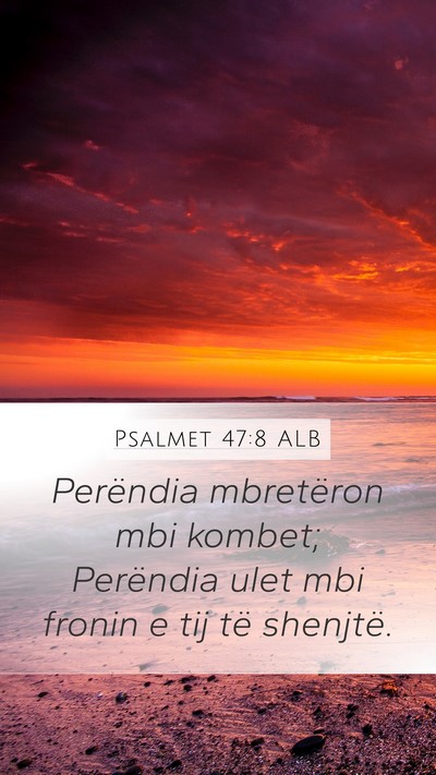 Psalmet 47:8 ALB Bible Verse Image