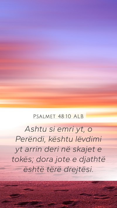 Psalmet 48:10 ALB Bible Verse Image