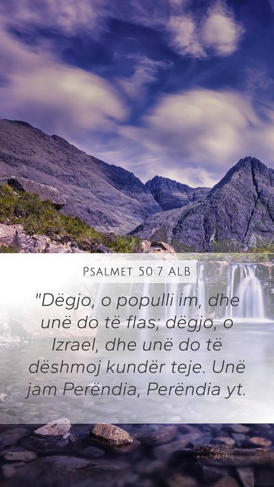 Psalmet 50:7 ALB Bible Verse Image