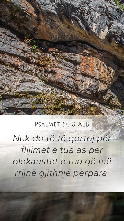 Psalmet 50:8 ALB Bible Verse Image
