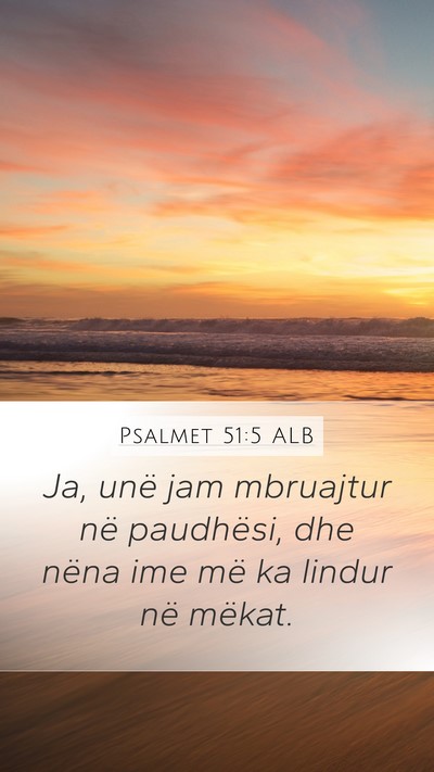 Psalmet 51:5 ALB Bible Verse Image