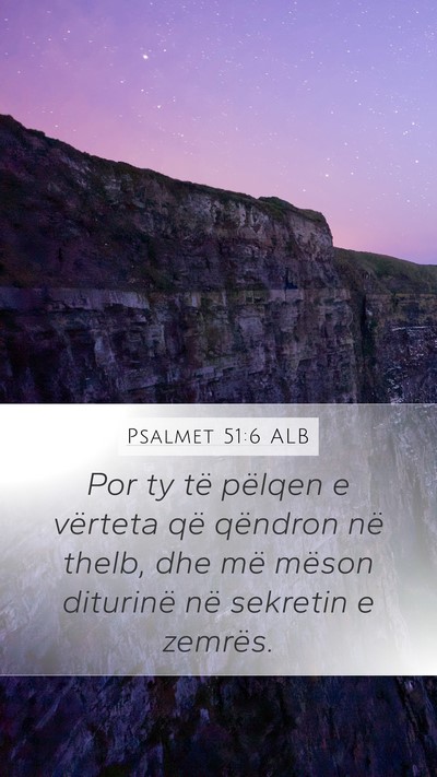 Psalmet 51:6 ALB Bible Verse Image