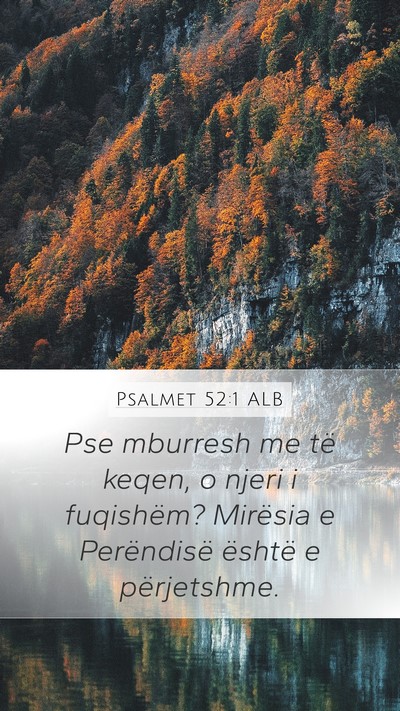 Psalmet 52:1 ALB Bible Verse Image