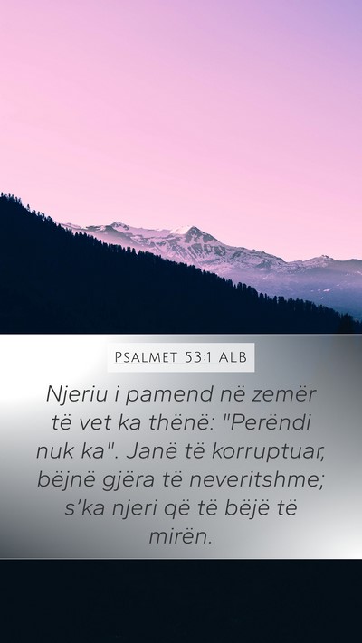Psalmet 53:1 ALB Bible Verse Image