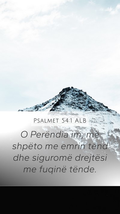 Psalmet 54:1 ALB Bible Verse Image