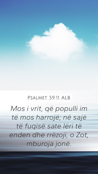 Psalmet 59:11 ALB Bible Verse Image