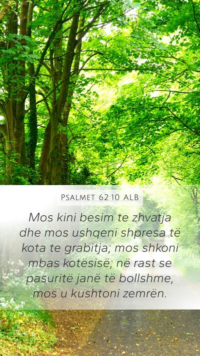 Psalmet 62:10 ALB Bible Verse Image
