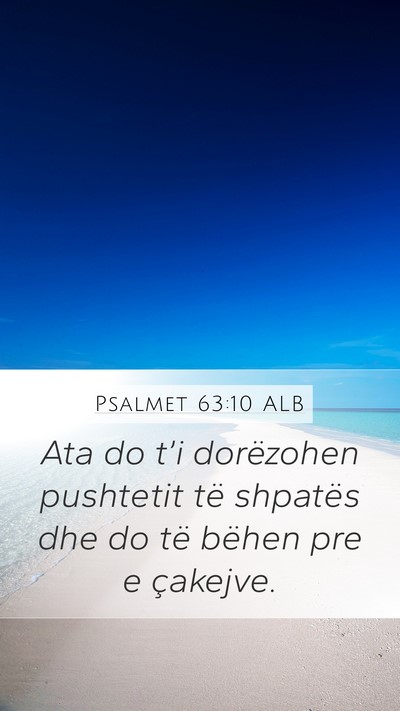 Psalmet 63:10 ALB Bible Verse Image