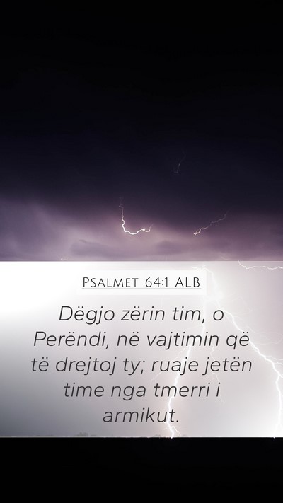 Psalmet 64:1 ALB Bible Verse Image