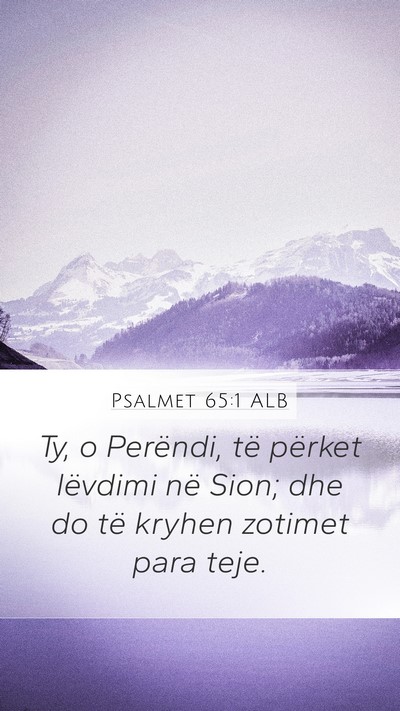 Psalmet 65:1 ALB Bible Verse Image