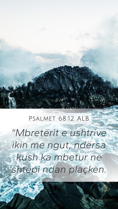 Psalmet 68:12 ALB Bible Verse Image