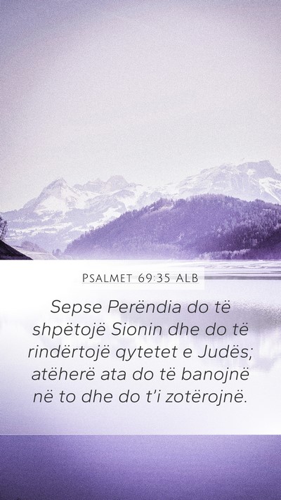 Psalmet 69:35 ALB Bible Verse Image