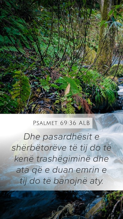 Psalmet 69:36 ALB Bible Verse Image