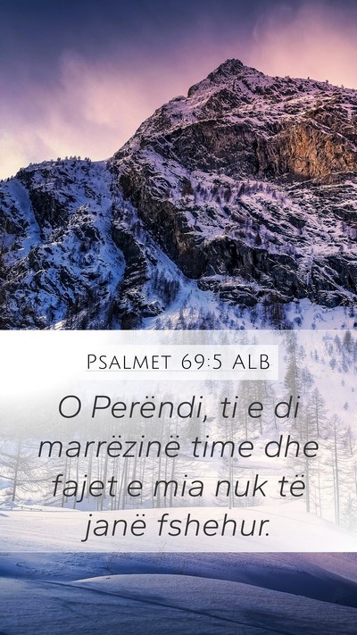 Psalmet 69:5 ALB Bible Verse Image