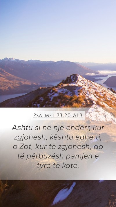 Psalmet 73:20 ALB Bible Verse Image