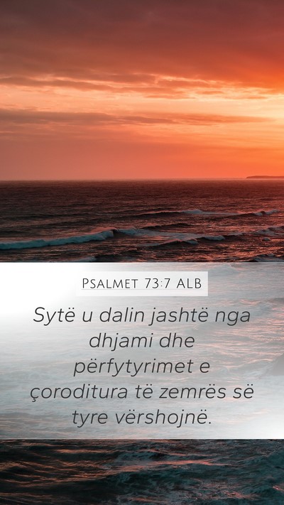 Psalmet 73:7 ALB Bible Verse Image