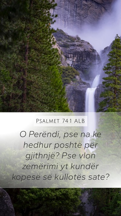 Psalmet 74:1 ALB Bible Verse Image
