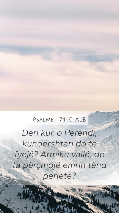 Psalmet 74:10 ALB Bible Verse Image
