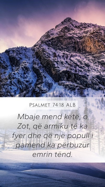 Psalmet 74:18 ALB Bible Verse Image