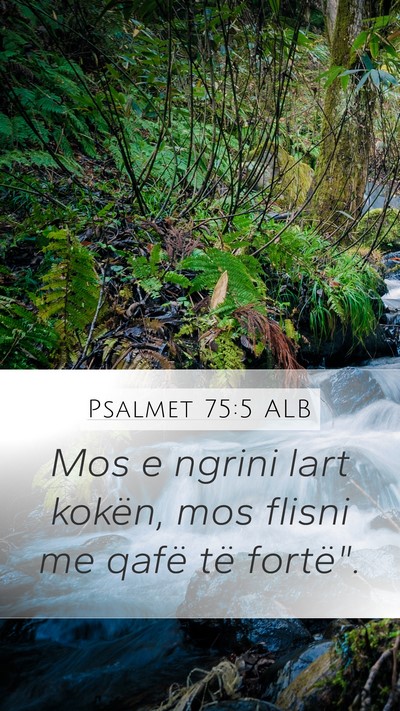 Psalmet 75:5 ALB Bible Verse Image